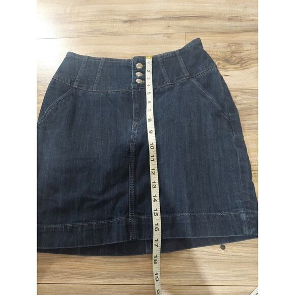 Express Mini Denim Skirt High Waist 6 - Picture 8 of 12